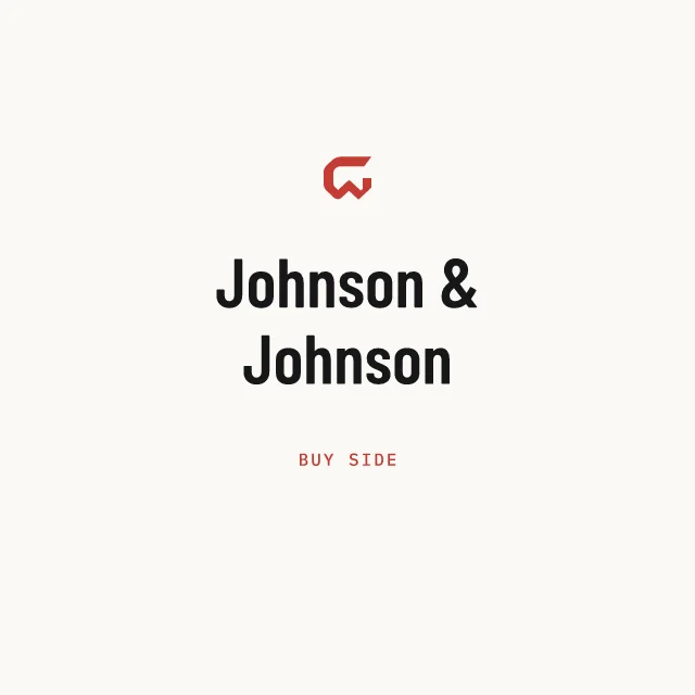 Buy side: Johnson & Johnson