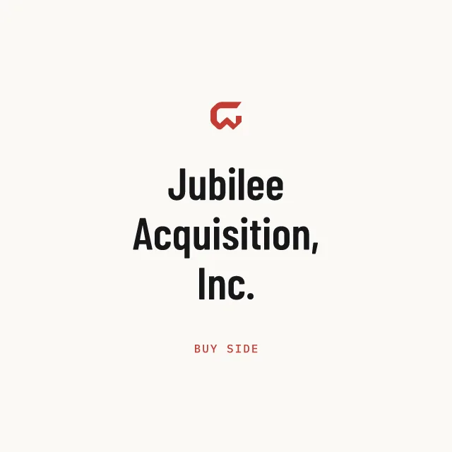 Buy side: Jubilee Acquisition, Inc.