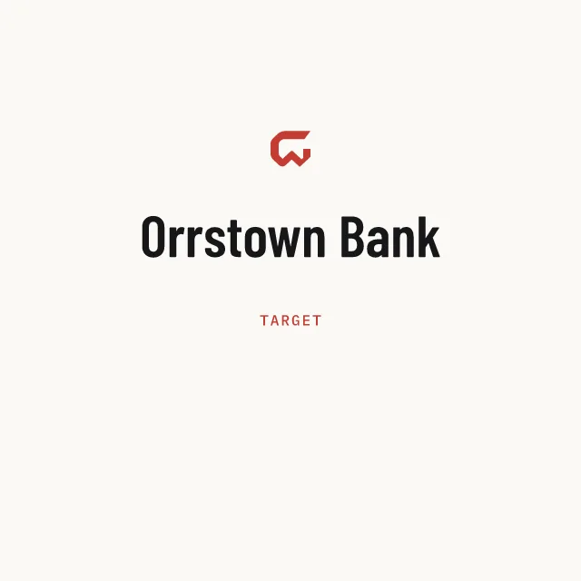 Target: Orrstown Bank