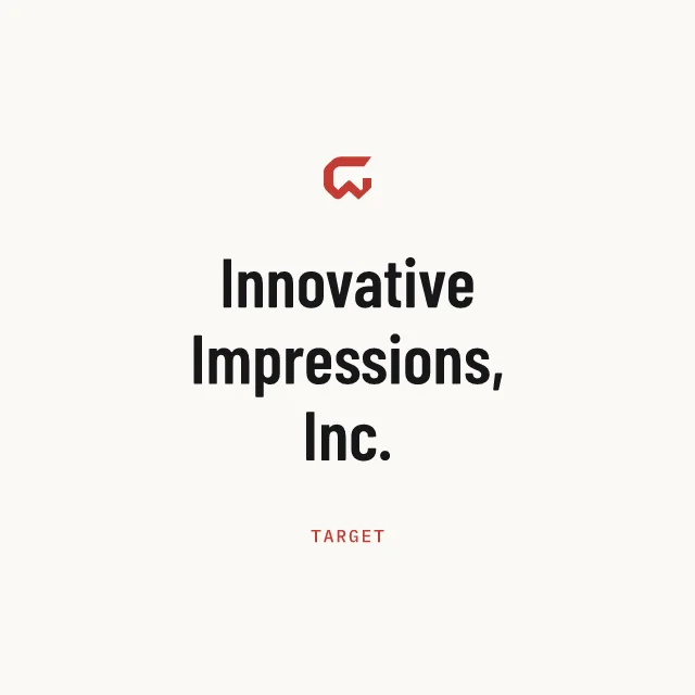 Target: Innovative Impressions, Inc.