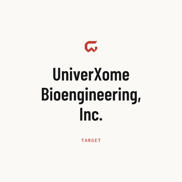 Target: UniverXome Bioengineering, Inc.