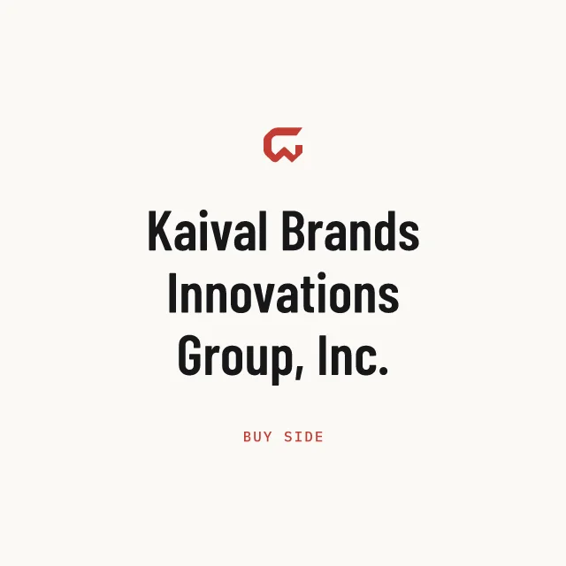 Buy side: Kaival Brands Innovations Group, Inc.