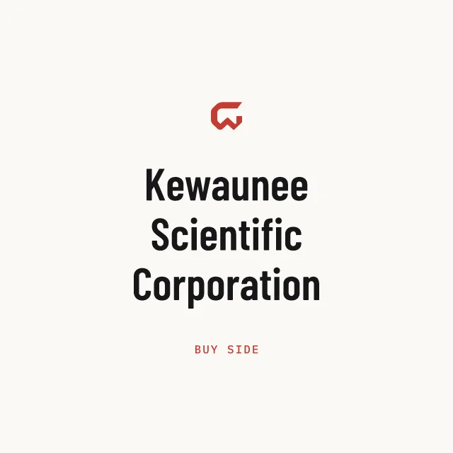 Buy side: Kewaunee Scientific Corporation