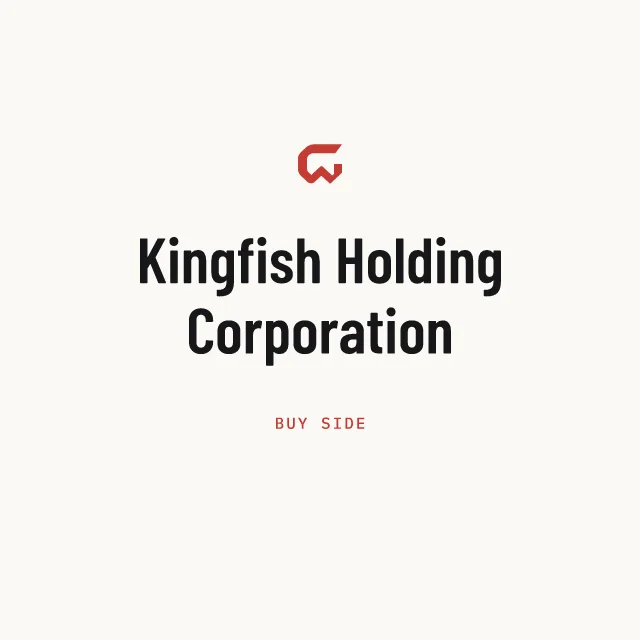 Buy side: Kingfish Holding Corporation