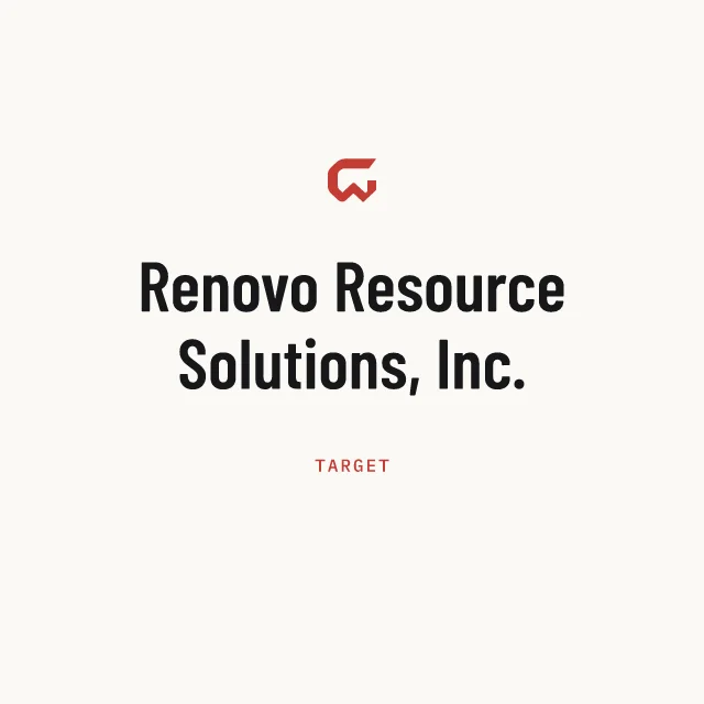 Target: Renovo Resource Solutions, Inc.