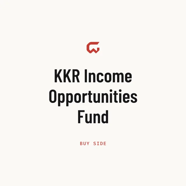 Buy side: KKR Income Opportunities Fund