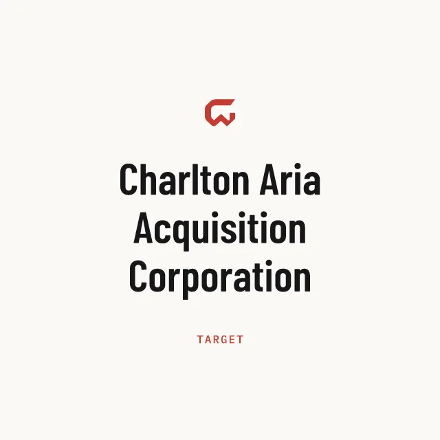 Target: Charlton Aria Acquisition Corporation