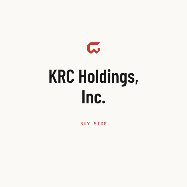 Buy side: KRC Holdings, Inc.