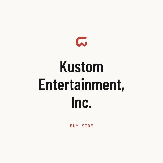 Buy side: Kustom Entertainment, Inc.