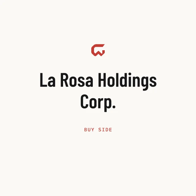 Buy side: La Rosa Holdings Corp.