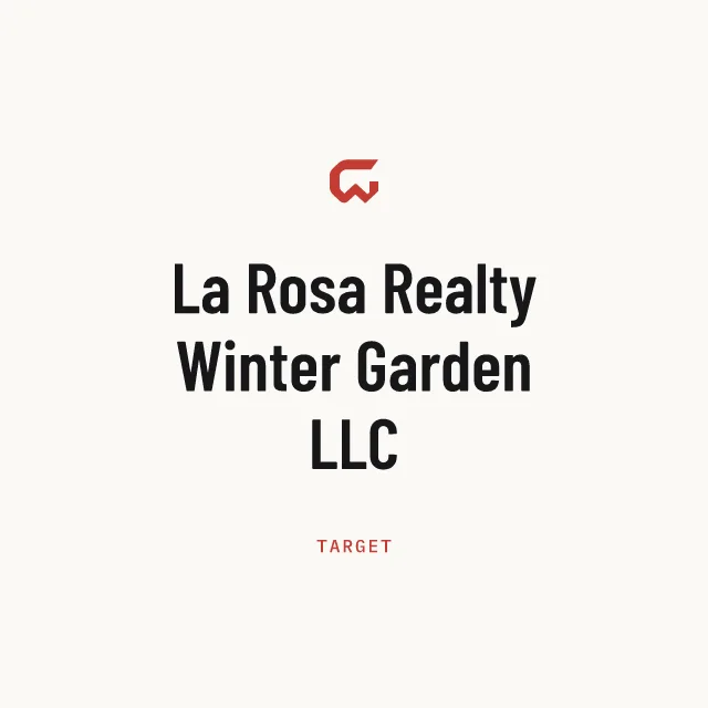 Target: La Rosa Realty Winter Garden LLC