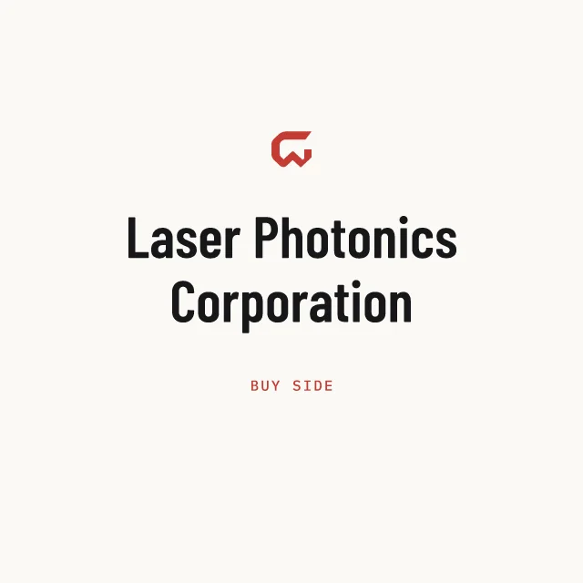 Buy side: Laser Photonics Corporation