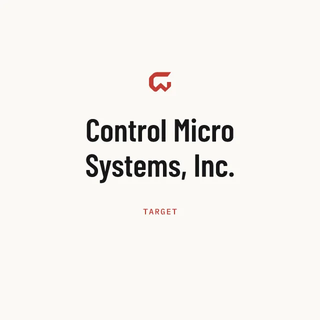 Target: Control Micro Systems, Inc.
