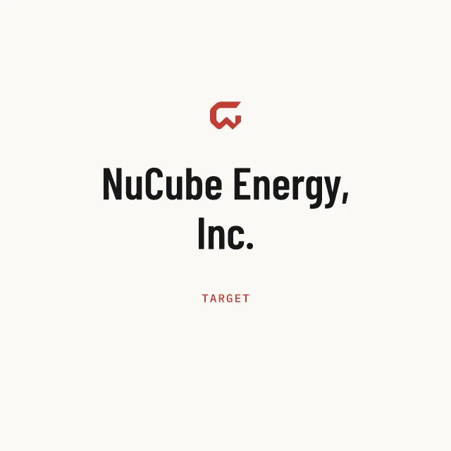 Target: NuCube Energy, Inc.