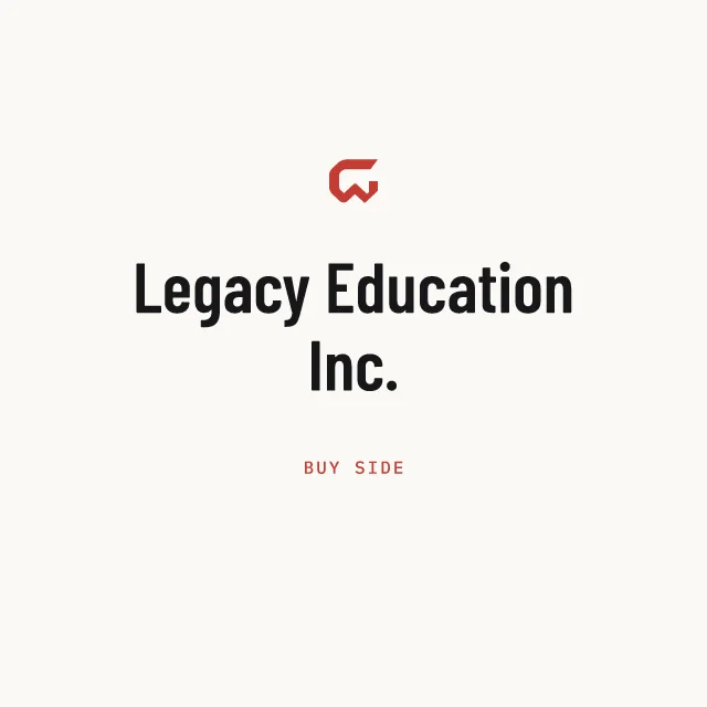 Buy side: Legacy Education Inc.