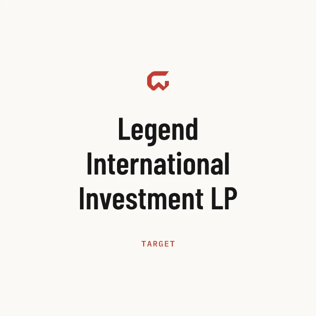 Target: Legend International Investment LP