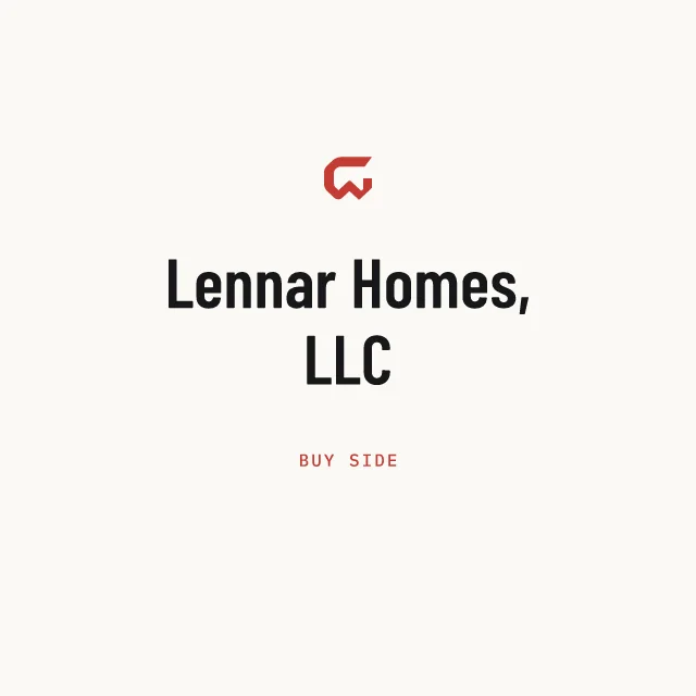 Buy side: Lennar Homes, LLC