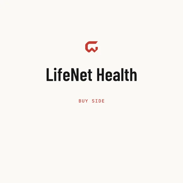 Buy side: LifeNet Health