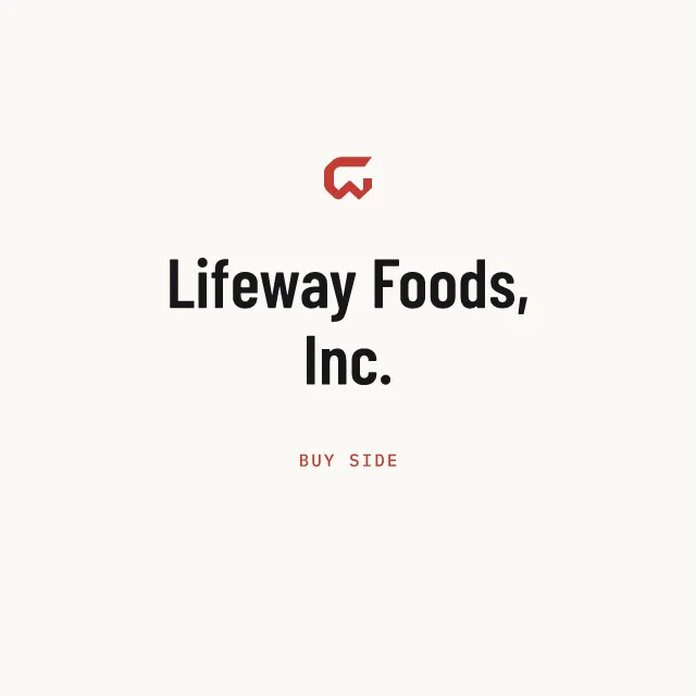 Buy side: Lifeway Foods, Inc.