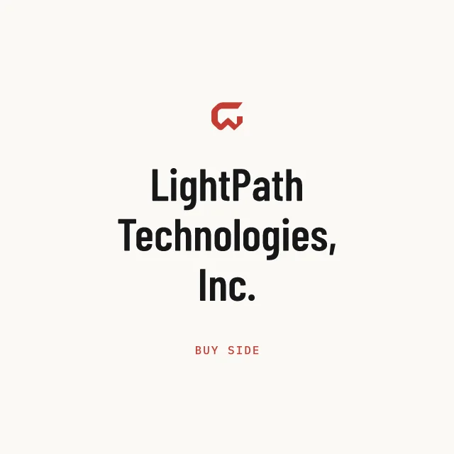 Buy side: LightPath Technologies, Inc.