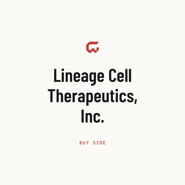 Buy side: Lineage Cell Therapeutics, Inc.