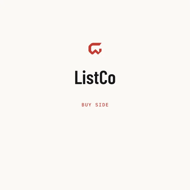 Buy side: ListCo