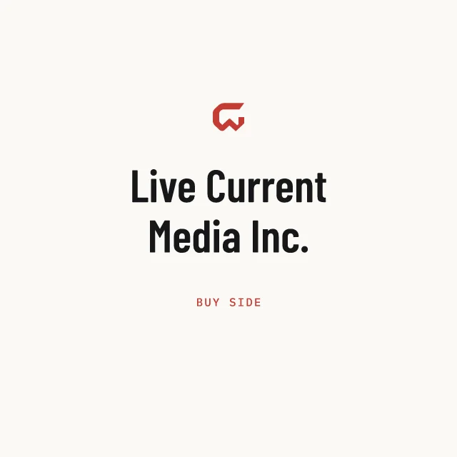 Buy side: Live Current Media Inc.