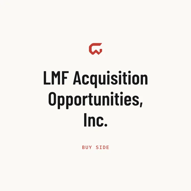 Buy side: LMF Acquisition Opportunities, Inc.