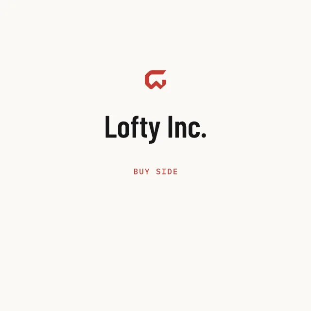 Buy side: Lofty Inc.