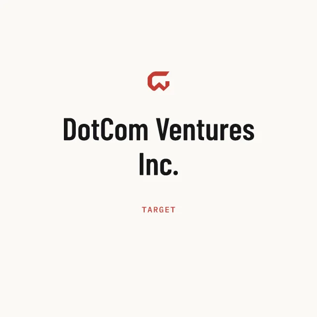 Target: DotCom Ventures Inc.