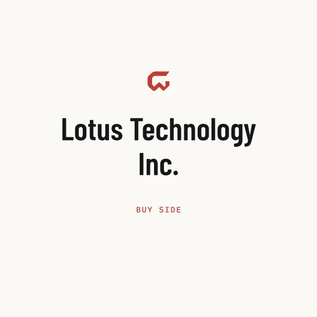 Buy side: Lotus Technology Inc.