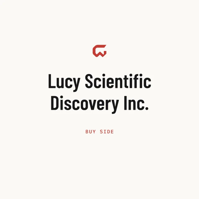 Buy side: Lucy Scientific Discovery Inc.
