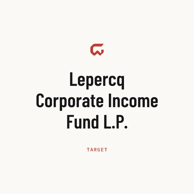 Target: Lepercq Corporate Income Fund L.P.