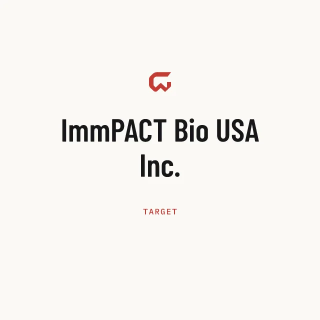 Target: ImmPACT Bio USA Inc.
