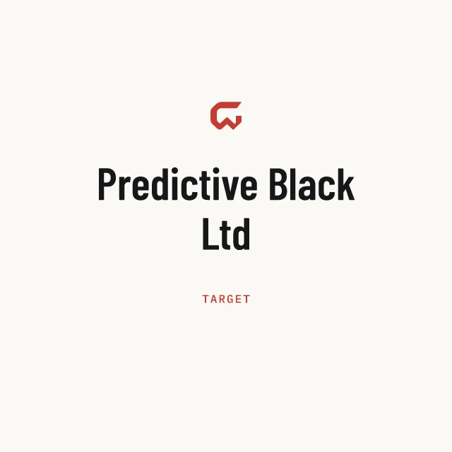 Target: Predictive Black Ltd