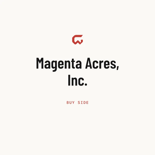 Buy side: Magenta Acres, Inc.