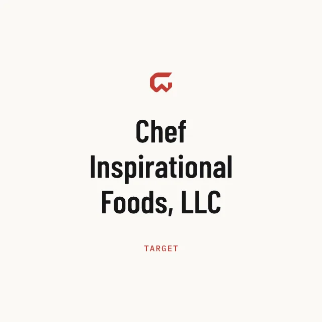 Target: Chef Inspirational Foods, LLC