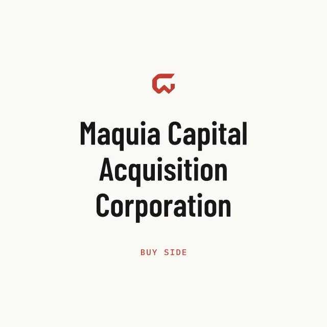 Buy side: Maquia Capital Acquisition Corporation