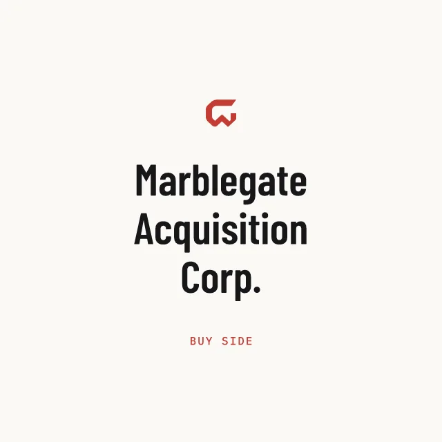 Buy side: Marblegate Acquisition Corp.