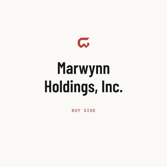 Buy side: Marwynn Holdings, Inc.