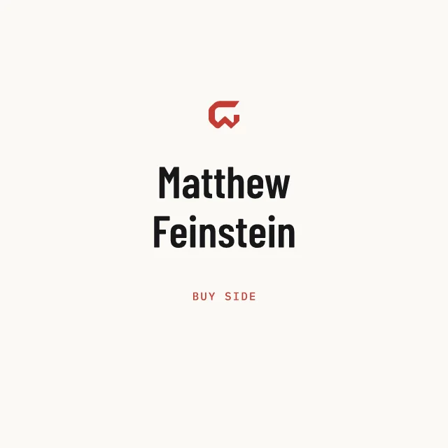 Buy side: Matthew Feinstein