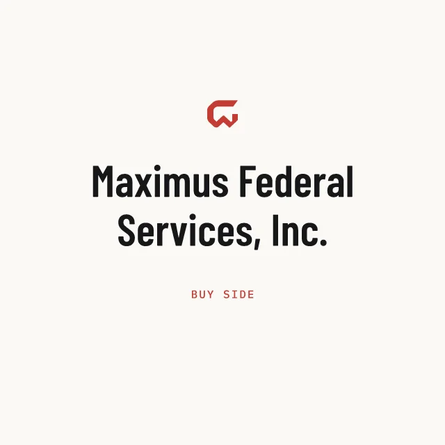 Buy side: Maximus Federal Services, Inc.