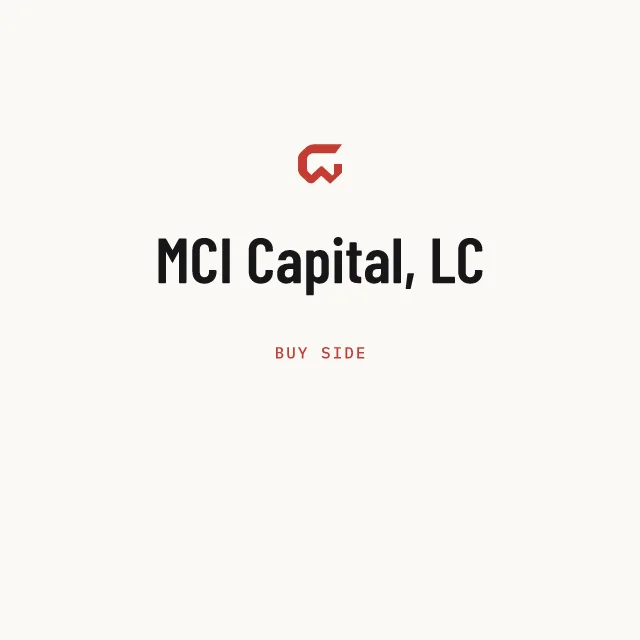 Buy side: MCI Capital, LC