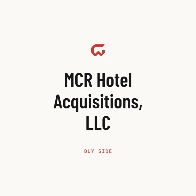 Buy side: MCR Hotel Acquisitions, LLC