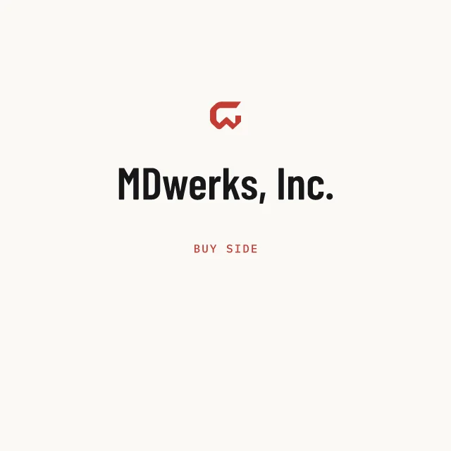 Buy side: MDwerks, Inc.