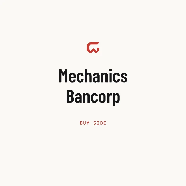 Buy side: Mechanics Bancorp