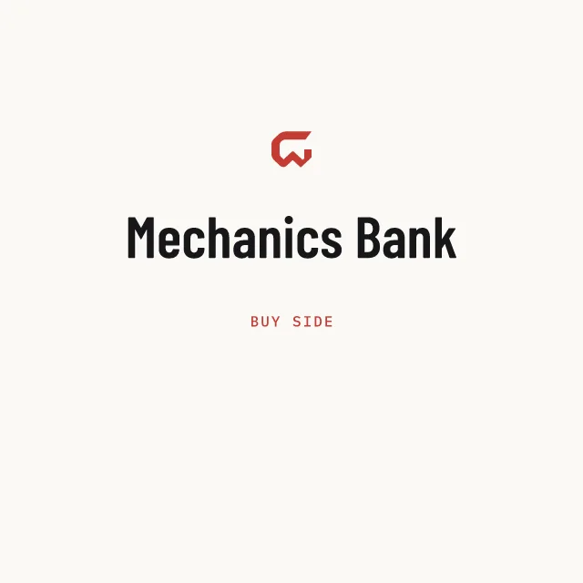 Buy side: Mechanics Bank