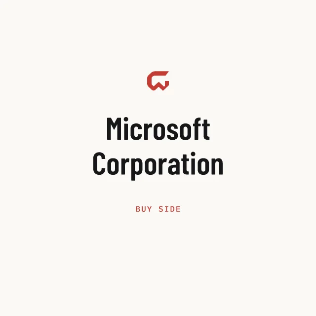 Buy side: Microsoft Corporation