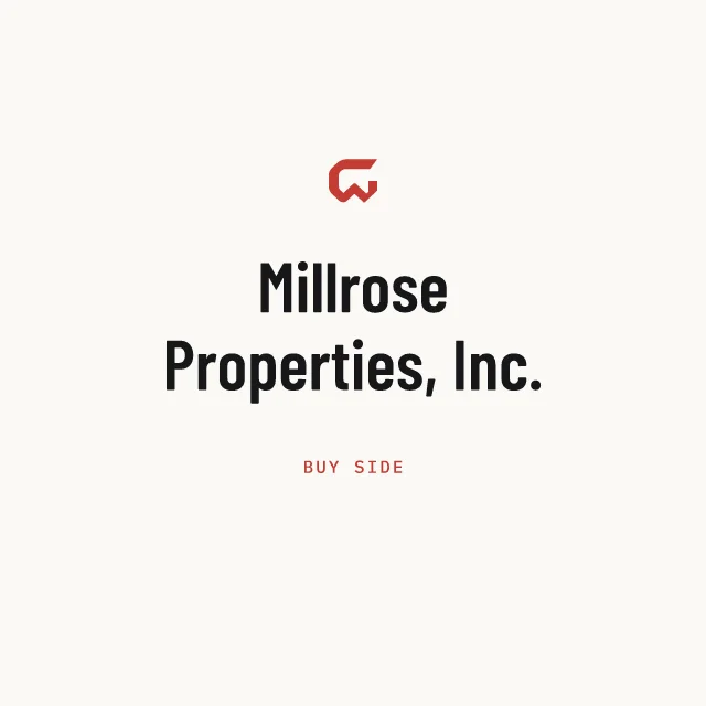 Buy side: Millrose Properties, Inc.