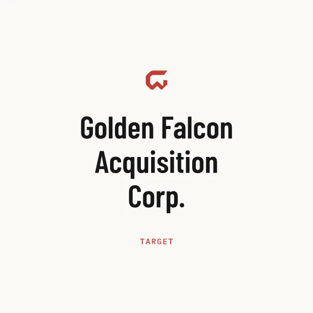 Target: Golden Falcon Acquisition Corp.